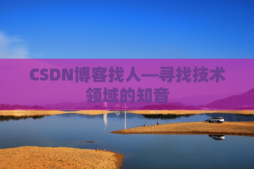 CSDN博客找人—寻找技术领域的知音